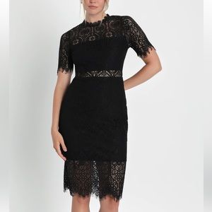 Lulu’s Black Lace Dress SIZE: X-SMALL